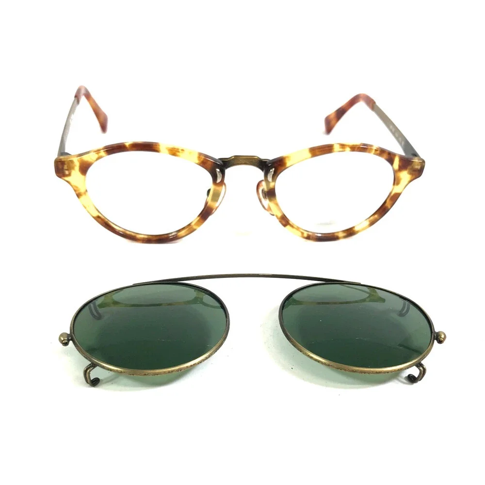 Vintage Oliver Peoples Eyeglasses Frames OP-60 404 AG Antique Gold 49-22-140